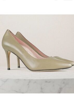 Julieta Barcelona Grey Stone Taupe Designer Heels